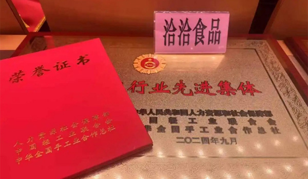 凯发k8一触即发食品荣膺“全国轻工行业先进集体”称号